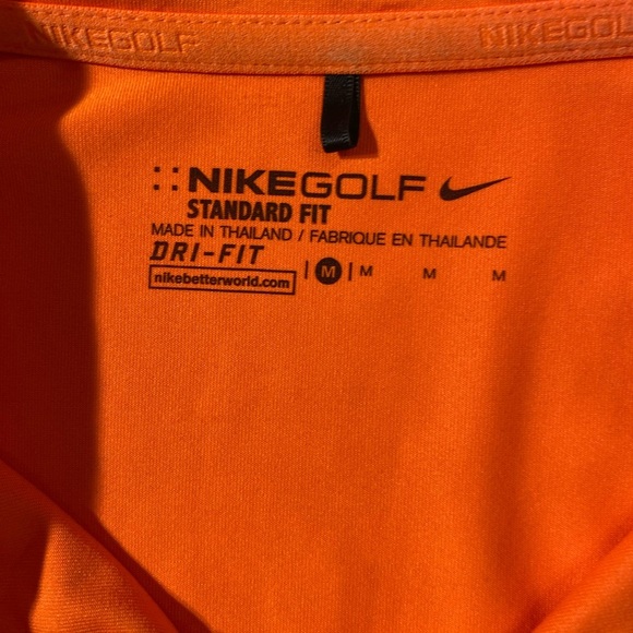 Nike Golf Men's Orange and Gray Polo Shirt Medium (MW) - Picture 9 of 14